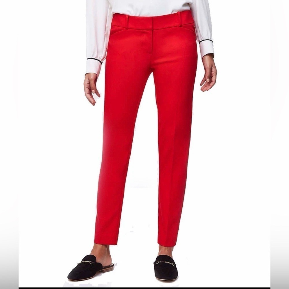 Clearance ❤️ Ann Taylor LOFT Julie skinny red dress pants 10